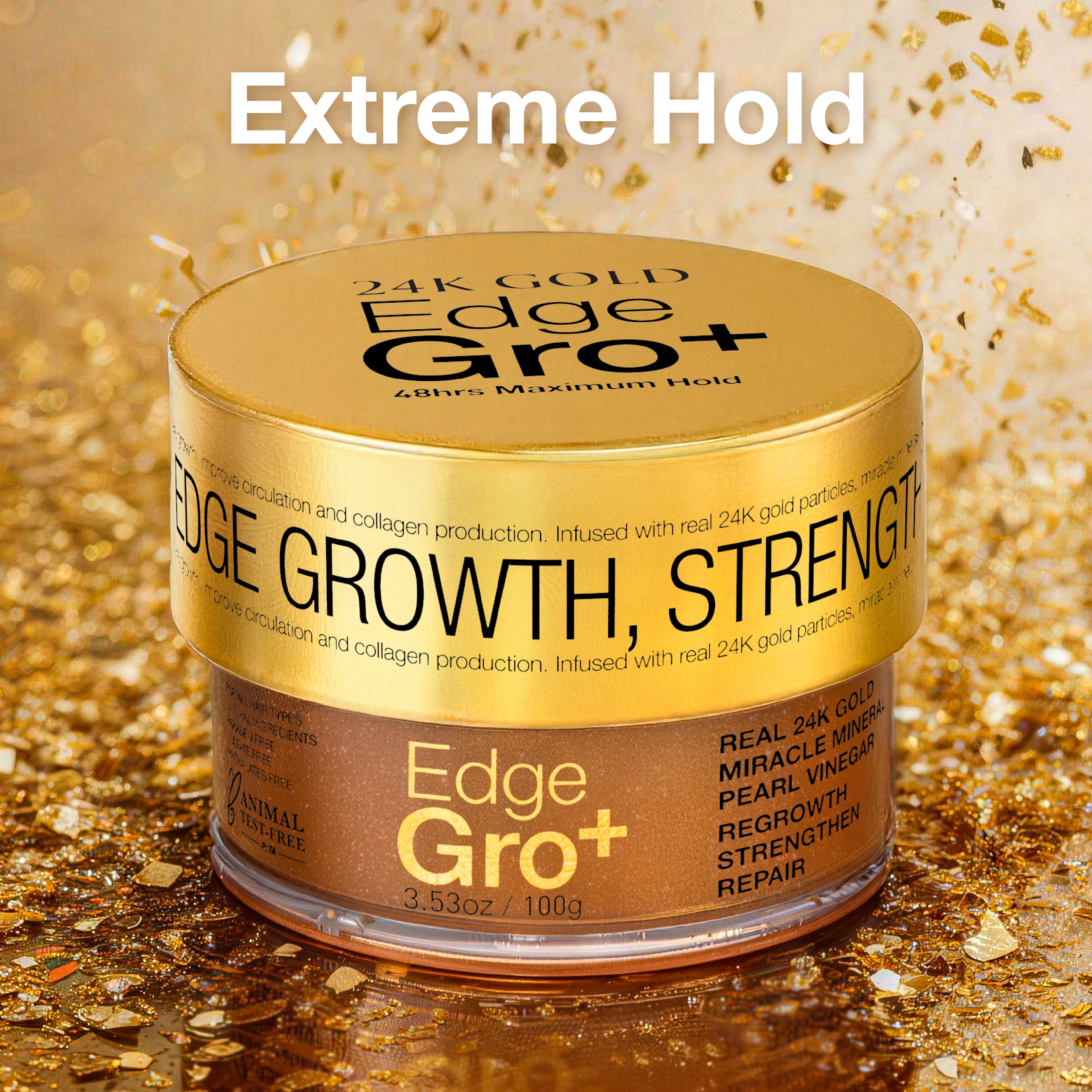 24K Gold Edge Gro+ 48 Maximum Hold Edge Tamer