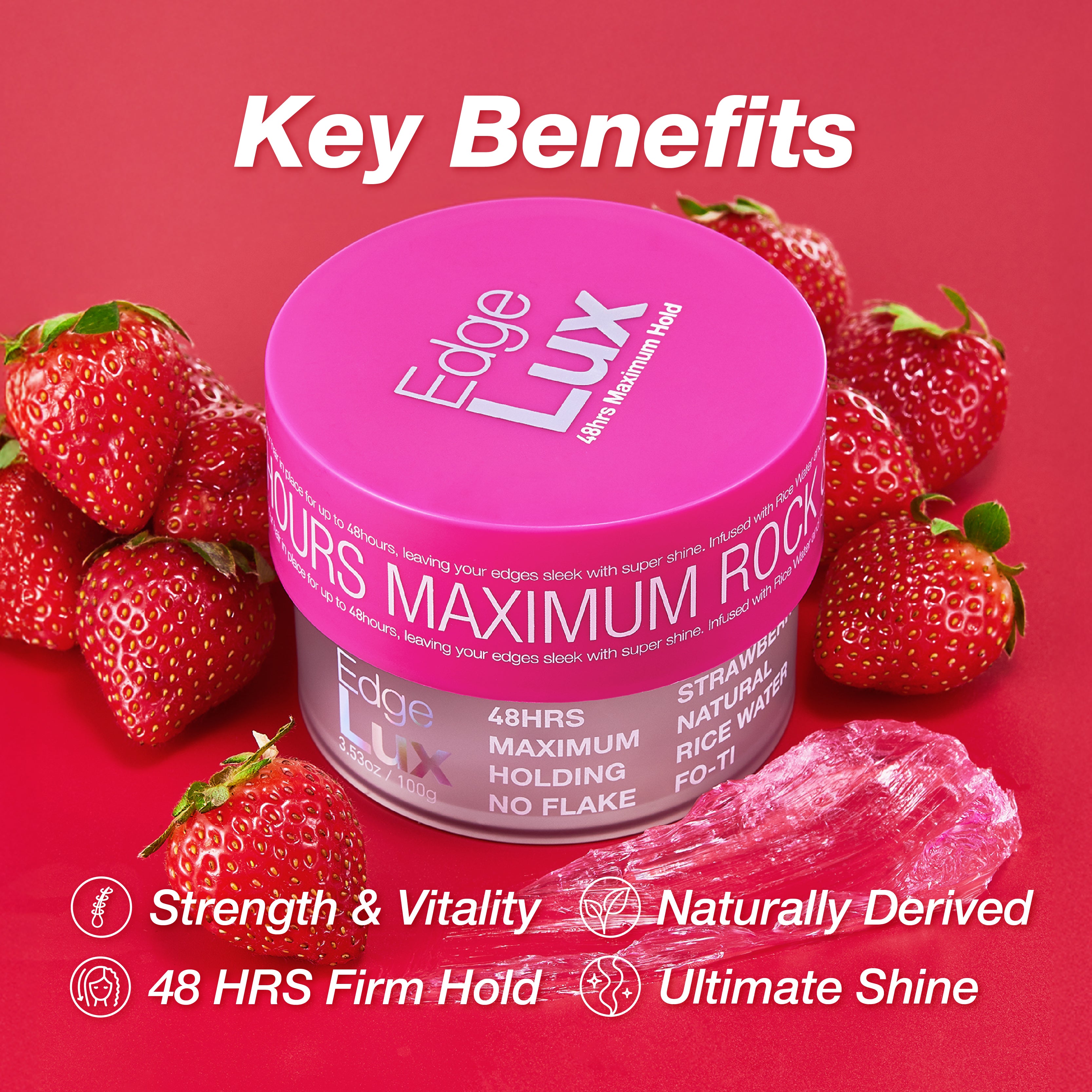 Edge Lux 48 Hour Maximum Hold Edge Tamer Strawberry
