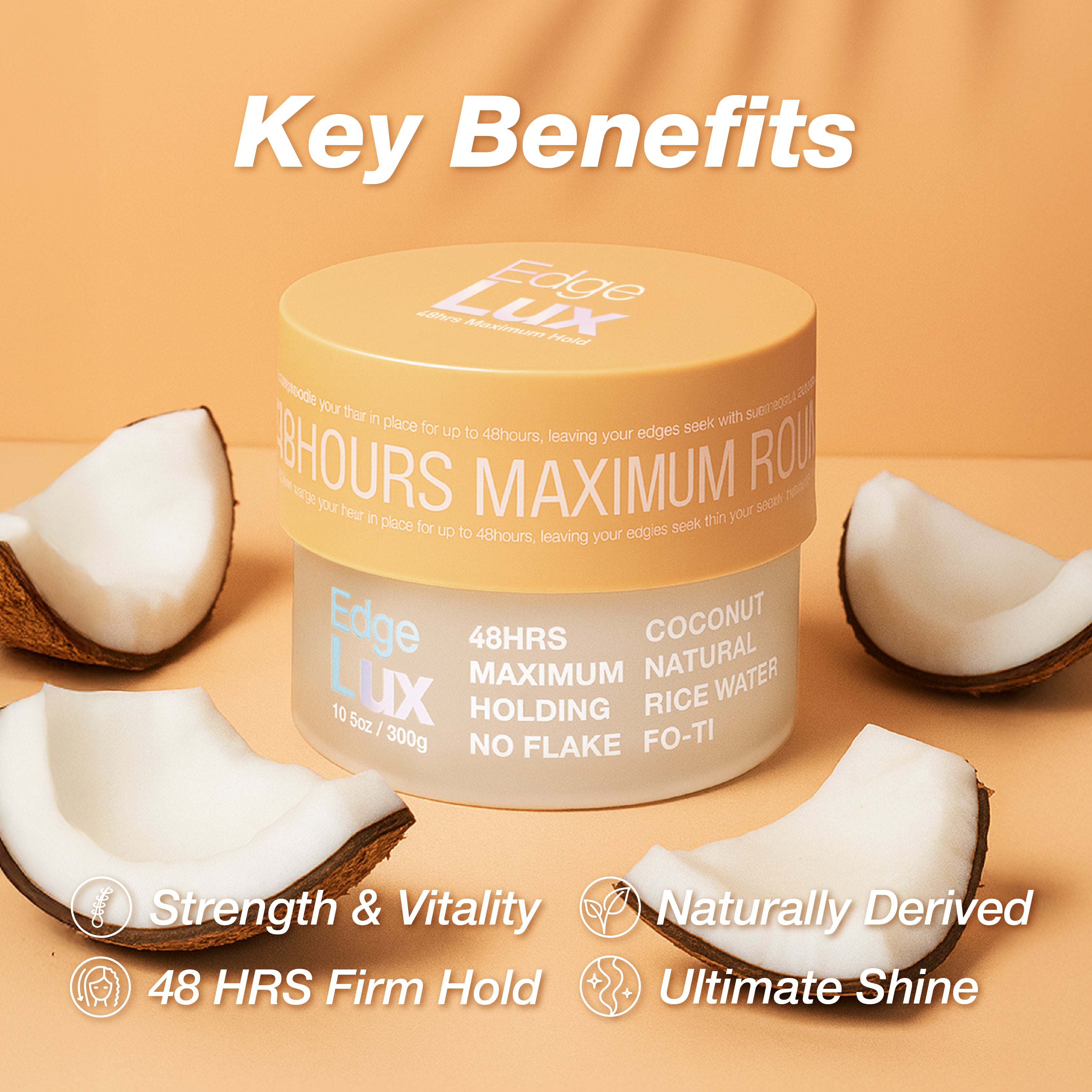 Edge Lux 48 Hour Maximum Hold Edge Tamer Coconut