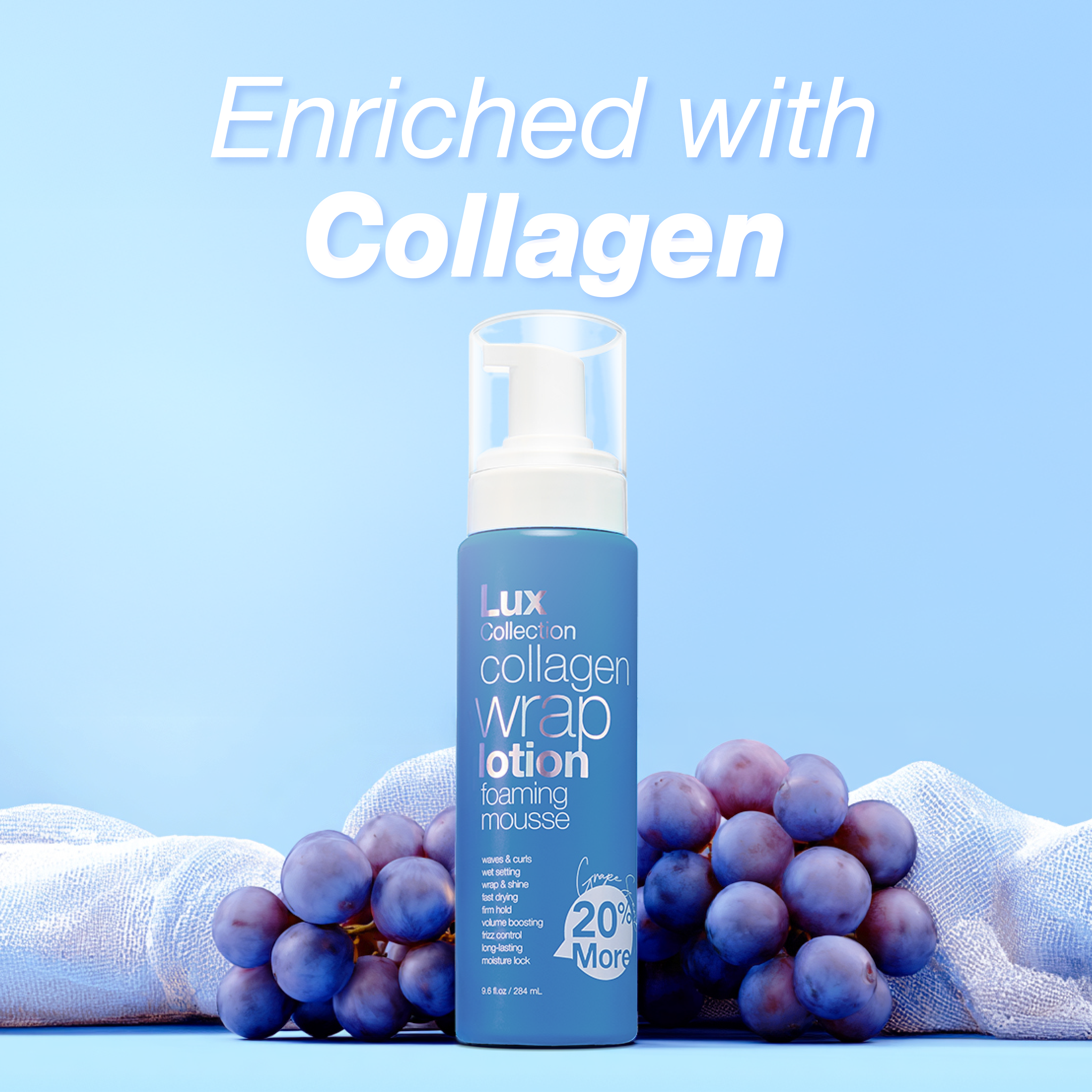 Wrapping Foam Lotion Wave Curl Wet Setting Styling Hair Foaming Mousse Collagen