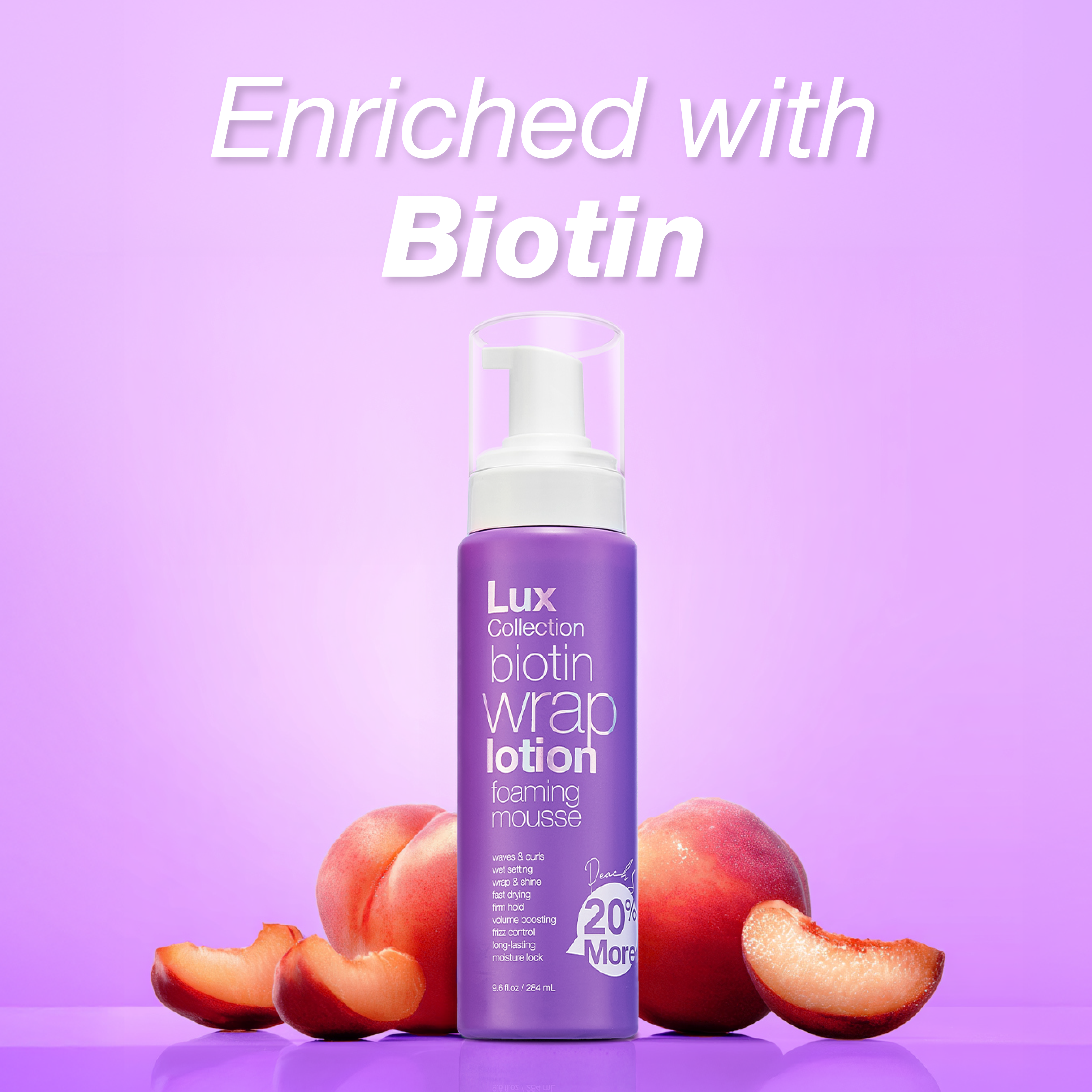 Wrapping Foam Lotion Wave Curl Wet Setting Styling Hair Foaming Mousse Biotin