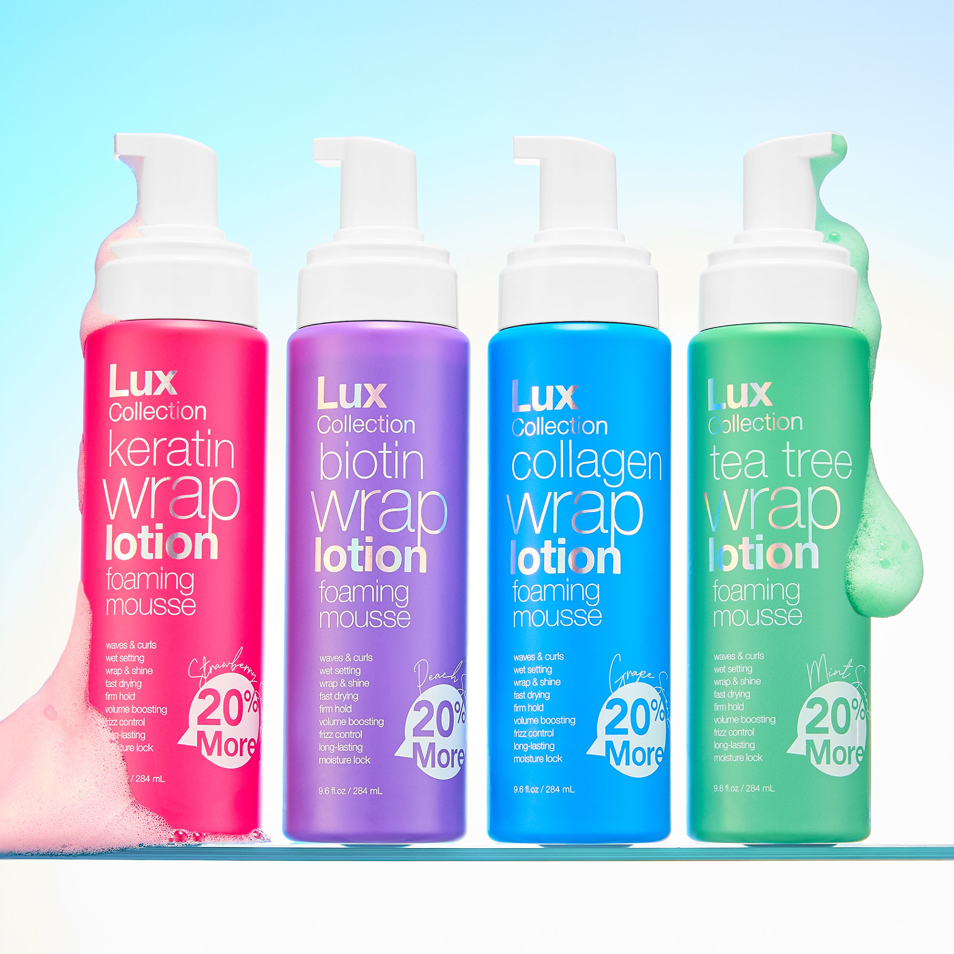 Wrapping Foam Lotion Wave Curl Wet Setting Styling Hair Foaming Mousse Biotin